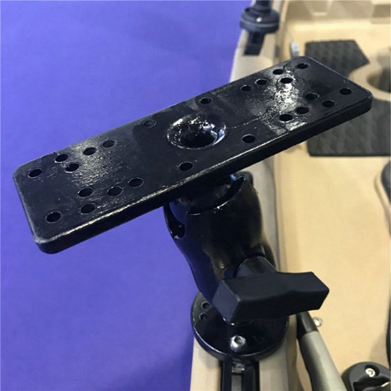 Fish Finder Mount - ABUE-2X Universelle Marine-Kayak-Elektronische Fischfinderhalterung Fischfinderplatte Drehbare