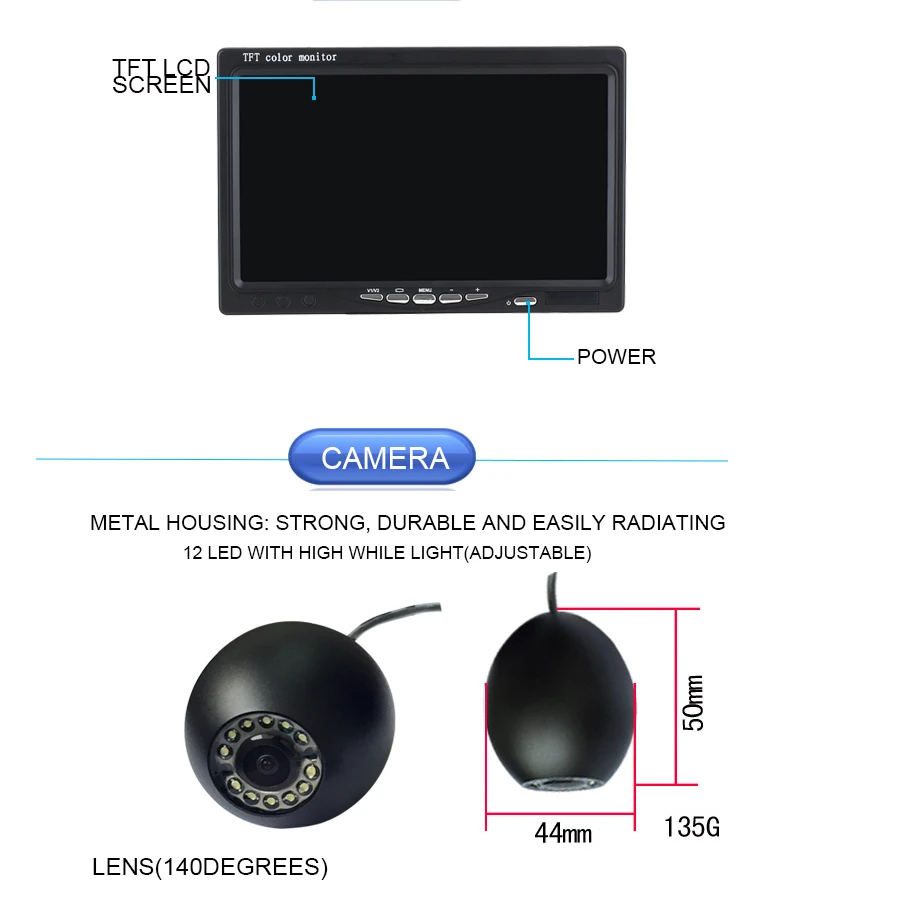 20 m Kabel, 7 Zoll, 1000 TVL H – Underwater Camera Bewertung und Preis